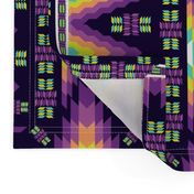 Rainbow Regalia Tribal Native American Aztec Vertical Blanket