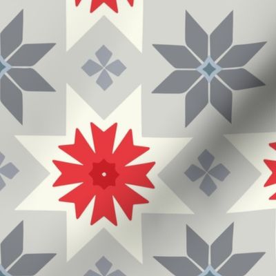 Traditional Nordic Christmas Pattern Tile