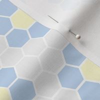 blue flower hexagon tiles