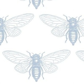 Classic  bee in beach house blue  and white