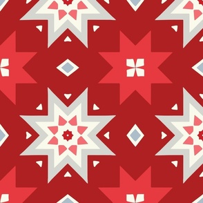 Scandinavian Red and White Christmas Jumbo Scale