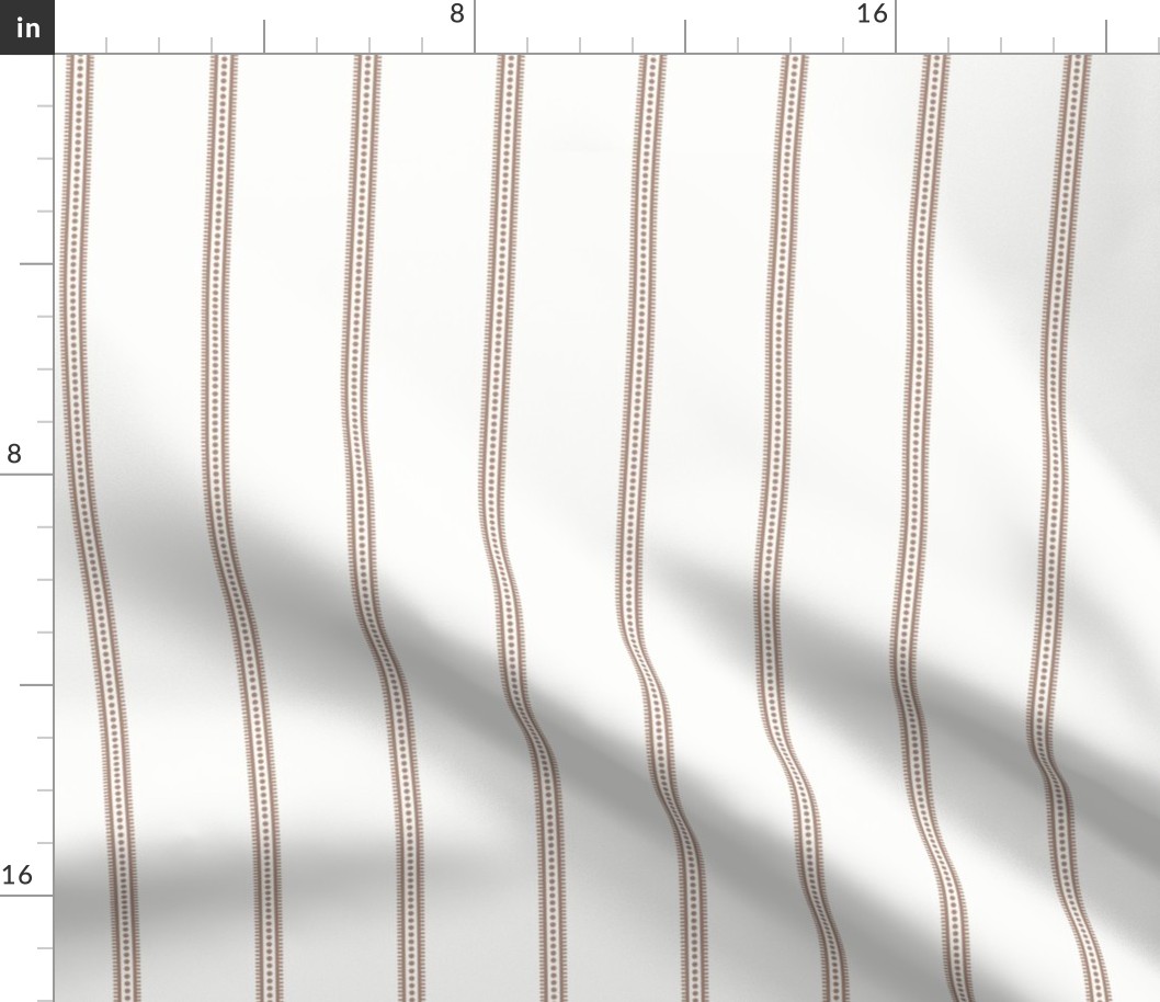 Winged Stripe  light: Blush Beige Bandana Stripe, Fringed Stripe