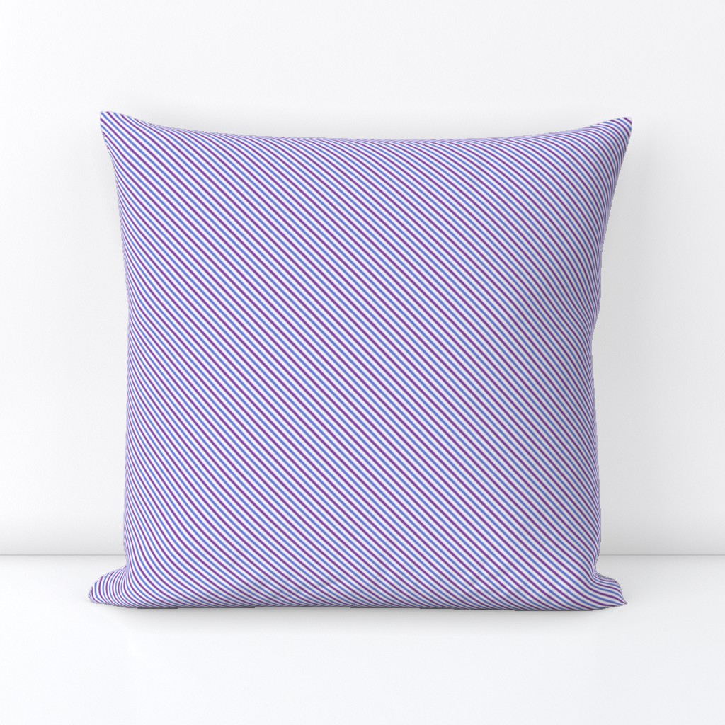 Diagonal Candy Stripe - Purple/Blue