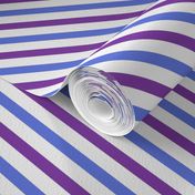 Diagonal Candy Stripe - Purple/Blue