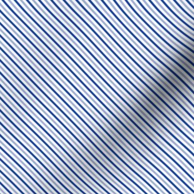 Diagonal Candy Stripe - Blue/Grey