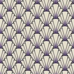 Art Deco Tall Fan Wallpaper - Ivory