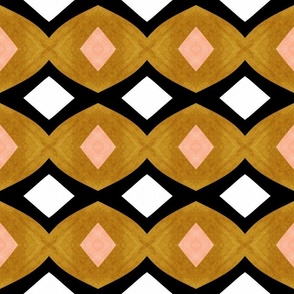 colour block diamonds -  peachy gold  - SMALL