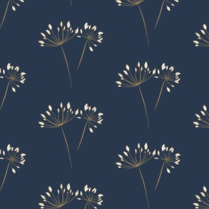 retro dandelion - gold ivory