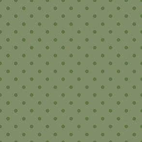 Little dots on green - small - dollhouse
