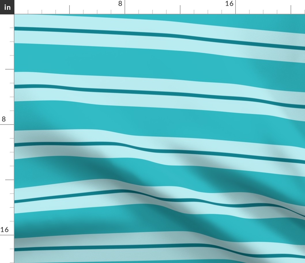 blue curacao horizontal stripes  | large