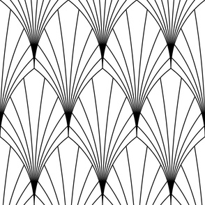 13843438 : art deco arch scale outline