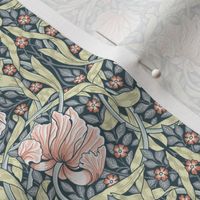 William Morris Pimpernel Salmon Original Authentic Design Small Print