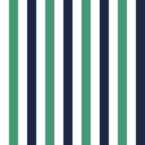 Nautical Stripe || Blue, Green and White Stripes|| Coastal Cottage Collection by Sarah Price