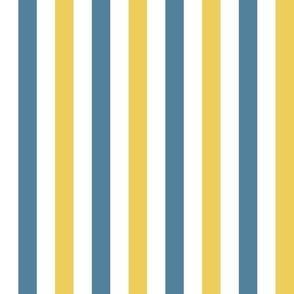 Nautical Stripe || Blue, Yellow and White Stripes|| Coastal Cottage Collection by Sarah Price