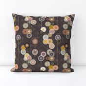 Modern 20s Artdeco abstract hollyhock - S