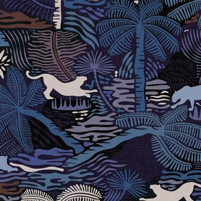 Abstract Jungle - Magical Night / Large