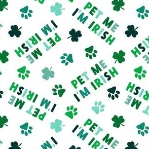 Pet me I'm Irish - dog St Patricks Day - multi - LAD22