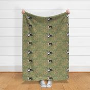 Custom Boston Terriers Eight to a yard of 42 inch wide fabric