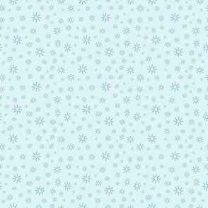 Snowflakes on 1st Blue - ISnowman Collection