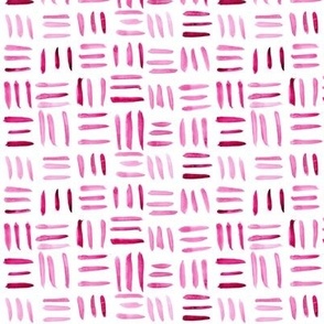 Pink criss cross minimal brush strokes - watercolor painted pattern a106-8