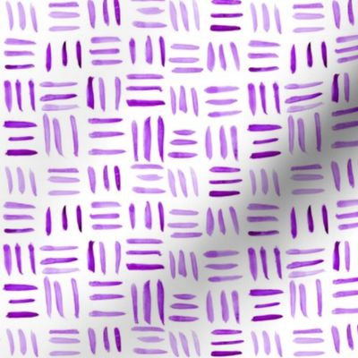 Lilac criss cross minimal brush strokes - watercolor painted pattern a106-9