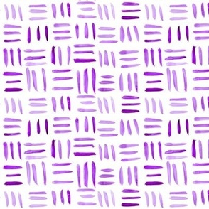 Lilac criss cross minimal brush strokes - watercolor painted pattern a106-9