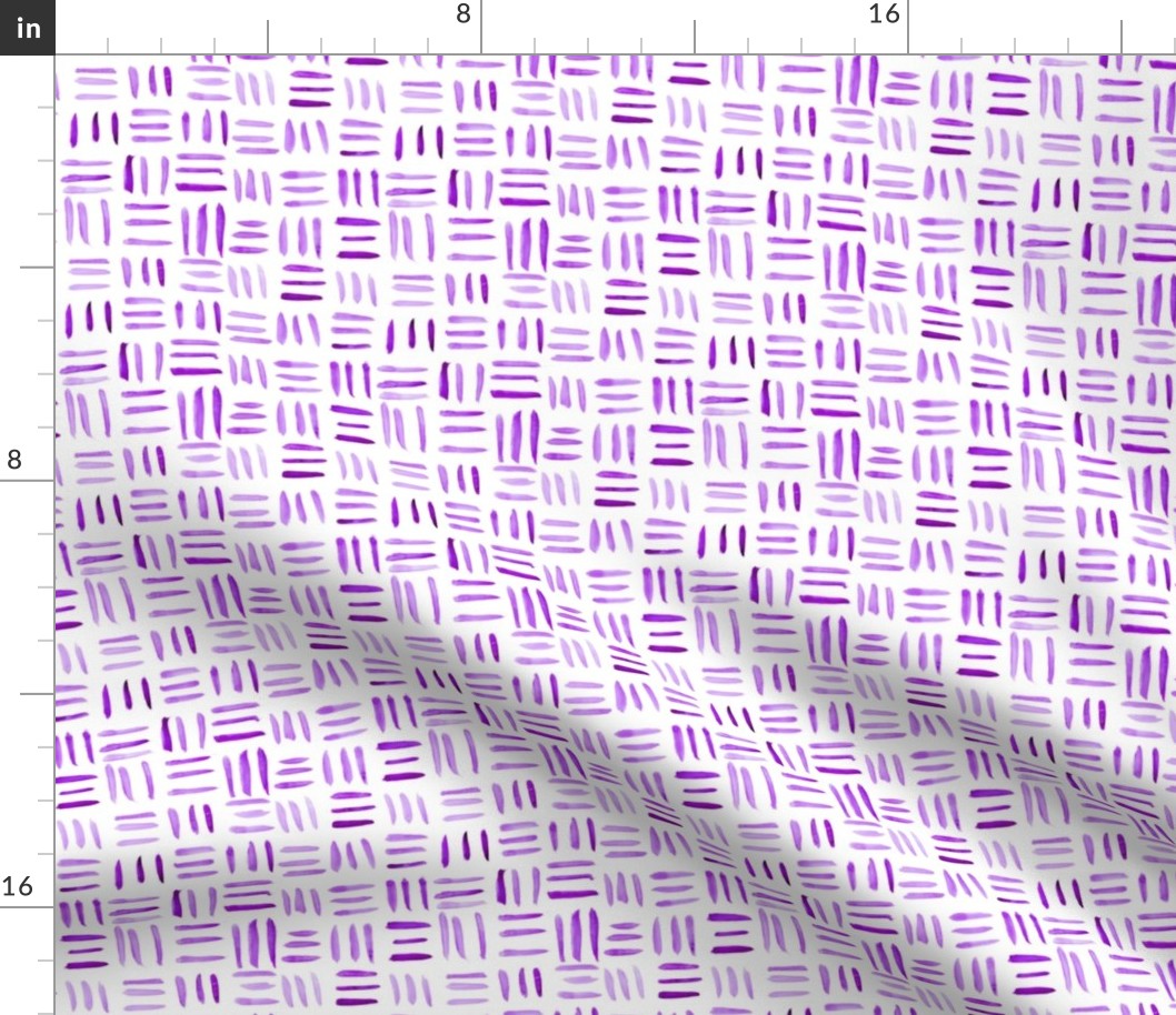 Lilac criss cross minimal brush strokes - watercolor painted pattern a106-9