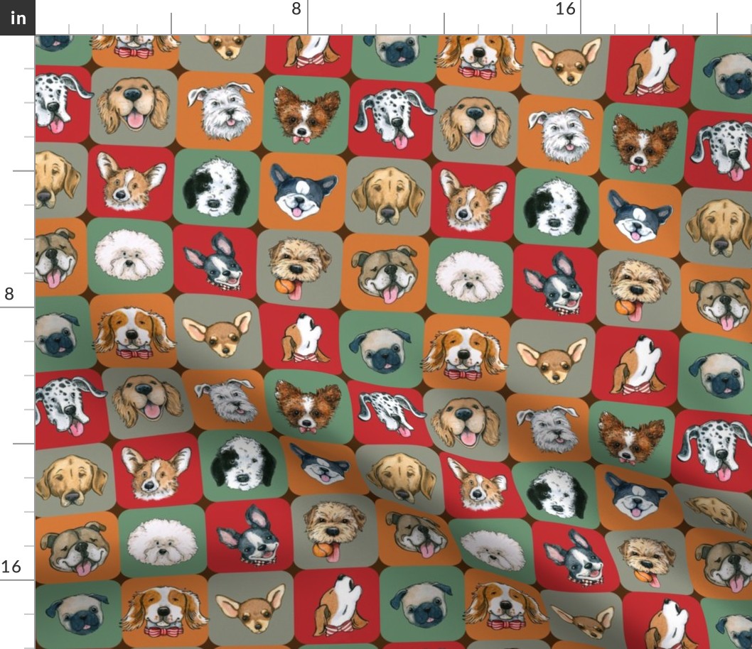  Dog Checkerboard 