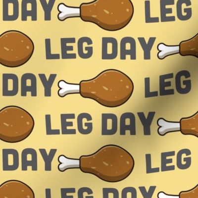 Leg Day Pun Turkey Leg Workout Yellow