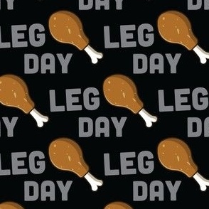 Leg Day Pun Turkey Leg Workout Black Fitness