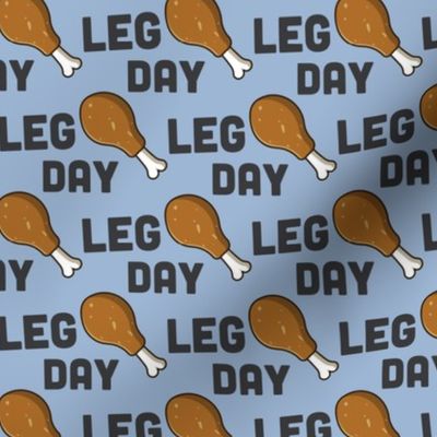 Leg Day Pun Turkey Leg Workout Blue Fitness