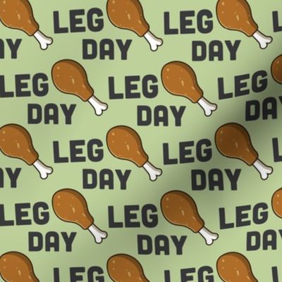 Leg Day Pun Turkey Leg Workout Green Fitness