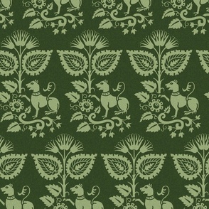 Renaissance damask 1010, green