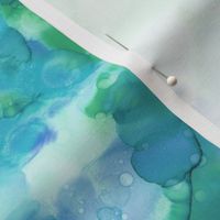 tropical waters - green-blue watercolor wash
