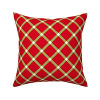 red diagonal christmas plaid