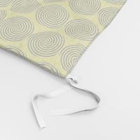 Black spirals, yellow background