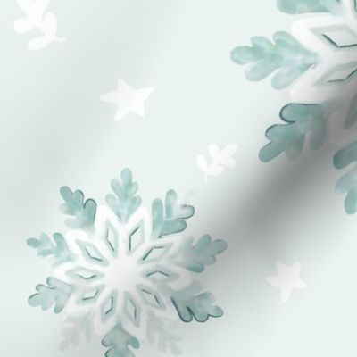 Holiday, Christmas, Snowflakes, Mint, Green, JG Anchor Designs