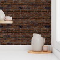 Boston Brown Stone  Brick Wall in Realistic Photo-Effect Life Size 