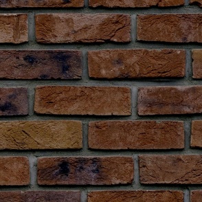 Boston Brown Stone  Brick Wall in Realistic Photo-Effect Life Size 