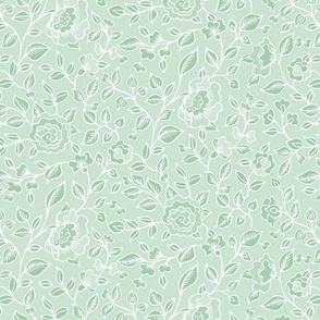 Wild roses_ pastel green