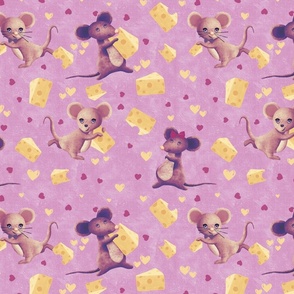 Mice and Cheese Pink