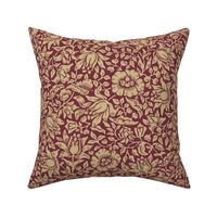 1879 "Mallow" by William Morris - Florida State colors - Garnet and Gold