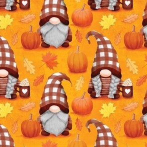 Fall gnomes fabric medium scale 