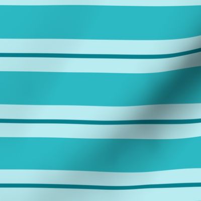 aquatic blue horizontal stripes | medium