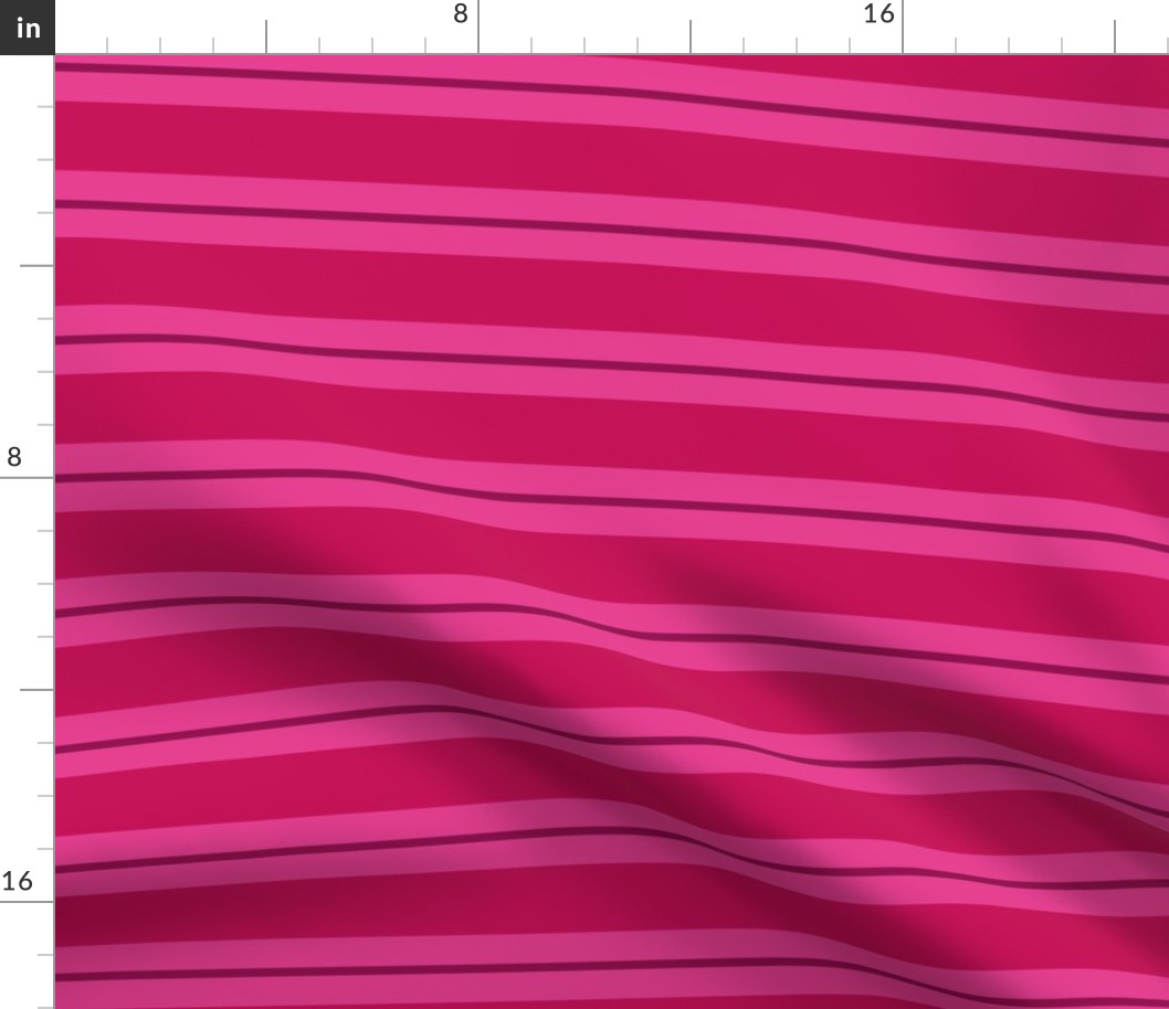 rose red and pink horizontal stripes | medium