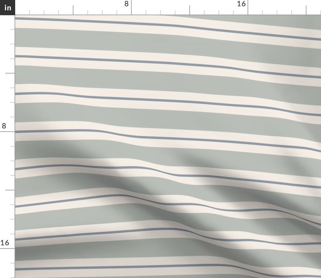 cool gray horizontal stripes | medium