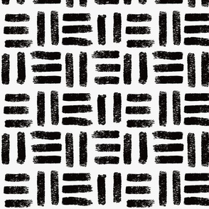 Horizontal and Vertical Square Lines Blocks - pepper black on salt white - 10.5x6.89in