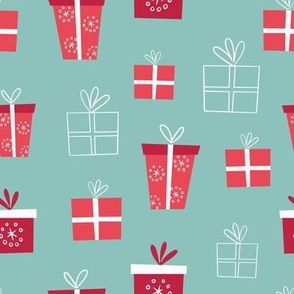  Green Christmas gift - cute minimalistic design