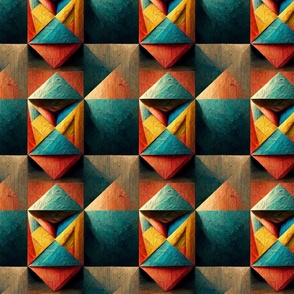 3D illusion with triangular shapes