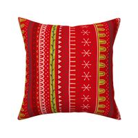 Christmas poppy red knit pattern vetrical 12inch retrochristmas2022